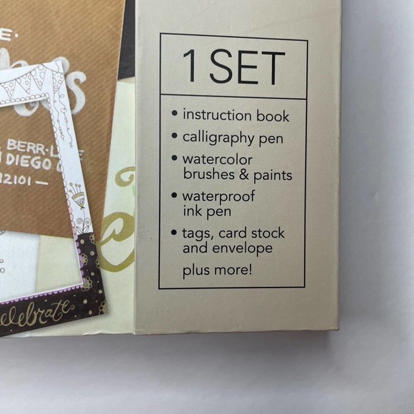 Creative Lettering & Calligraphy Spice Box Art School Kit Book Pens Paper Ideas - Picture 7 of 9